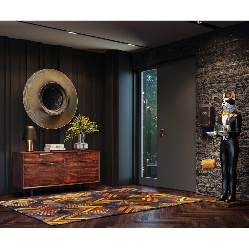 Deco XL black and white standing dog butler - Kare Design