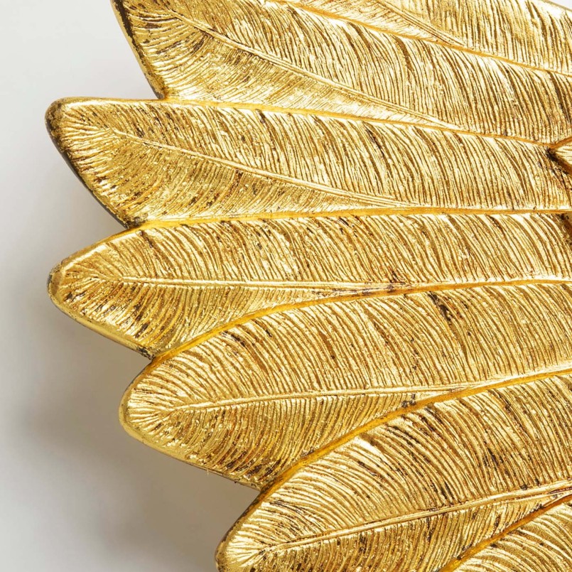 Wanddecoratie mannenbuste met gouden vleugels - Kare Design
