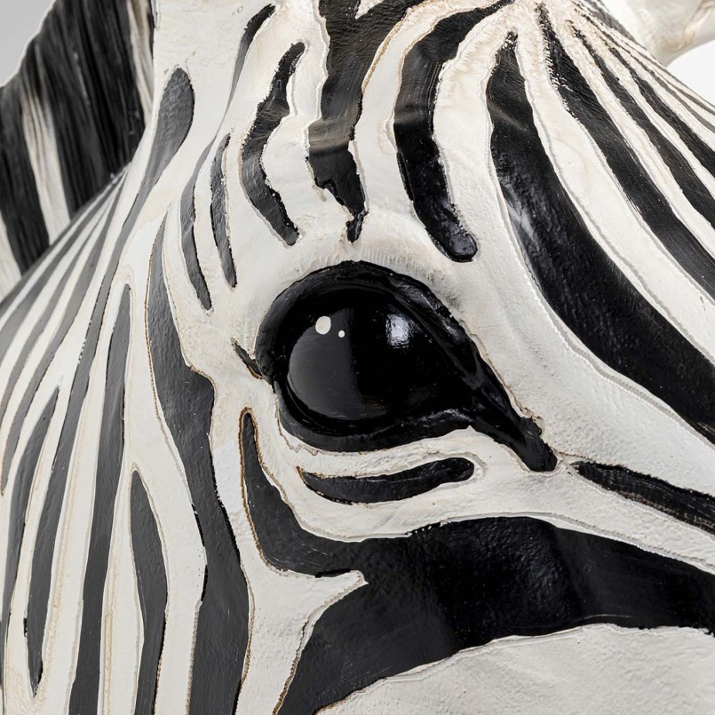 Zwart-wit zebrahoofd muurdecoratie - Kare Design