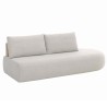 Canapé de jardin crème en teck - Mila - Gescova