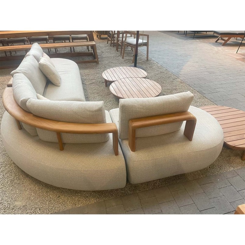 Cream teak garden sofa - Mila - Gescova