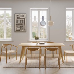 Table scandinave en chêne massif huilé - Memo - Kare Design
