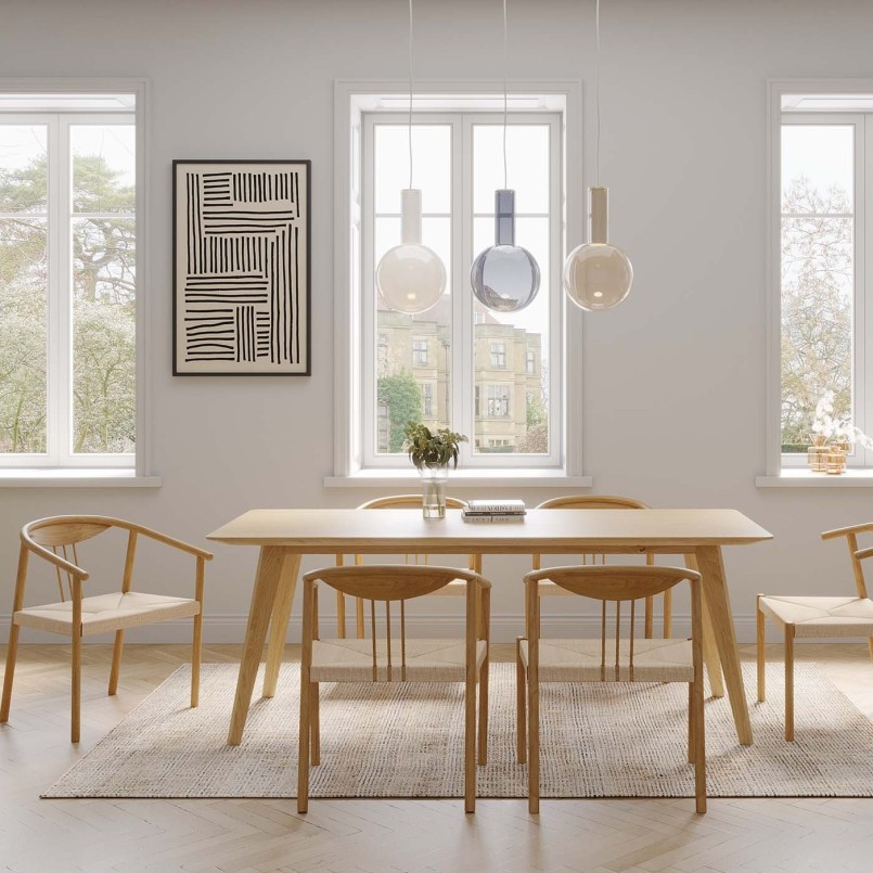 Table scandinave en chêne massif huilé - Memo - Kare Design