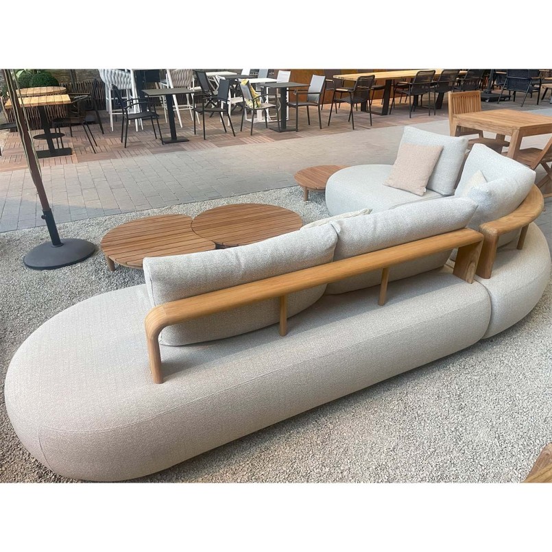 Cream teak garden sofa - Mila - Gescova