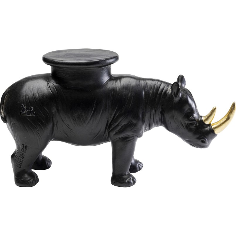Figurine décorative Rhino noir 41cm