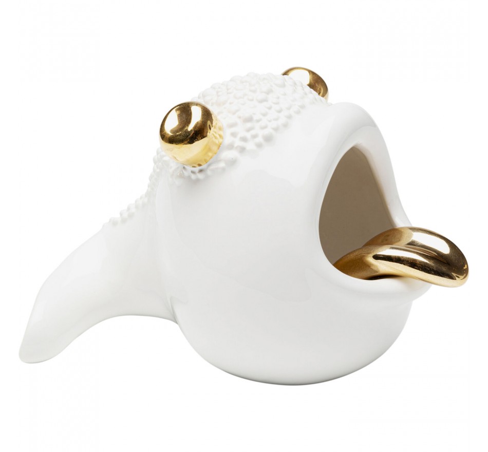 Woonaccessoires Animal kikkervisje wit en goud Kare Design