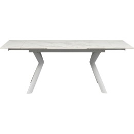 Table à rallonges Xenia blanc 140(+30+30)x80cm
