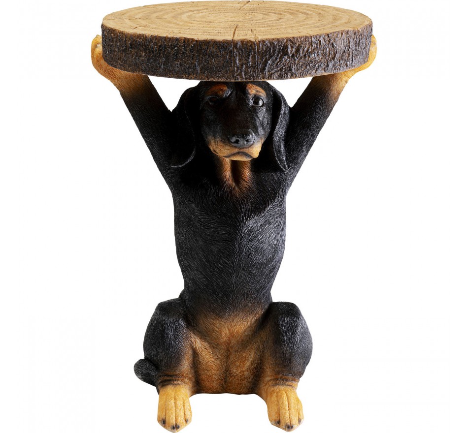Bijzettafel Animal zwart dashond Kare Design