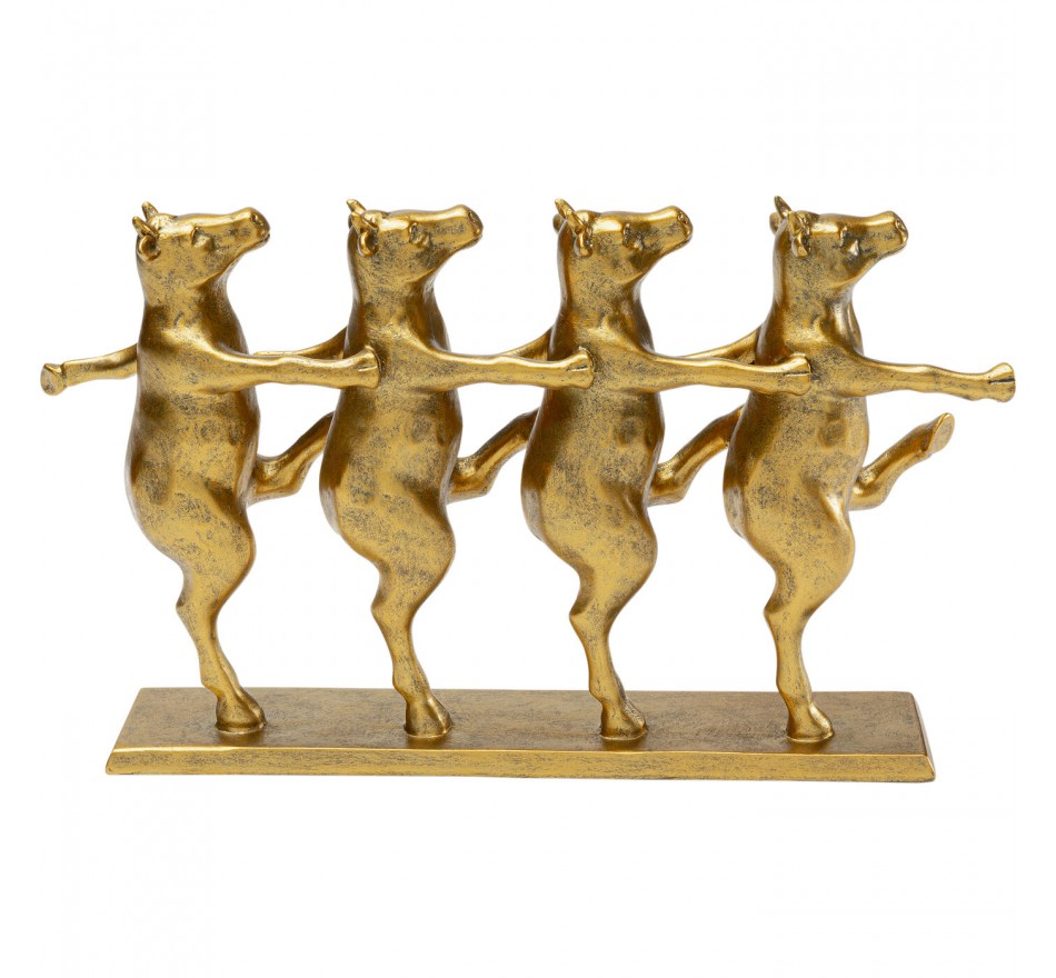 Deco dancing cows gold Kare Design