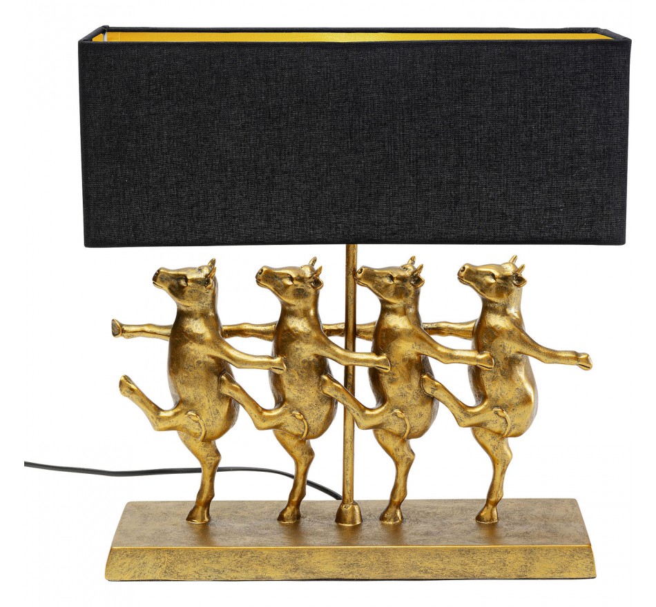 Tafellamp koeien cancan goud Kare Design