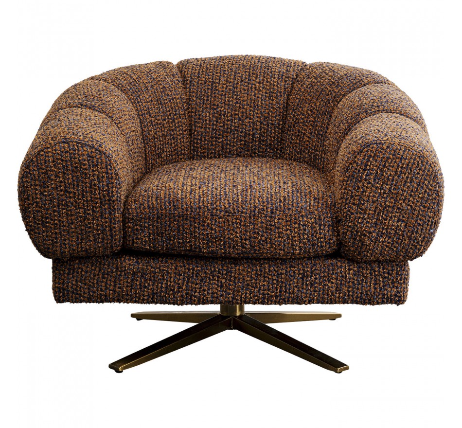 Draaifauteuil Janno bruin Kare Design