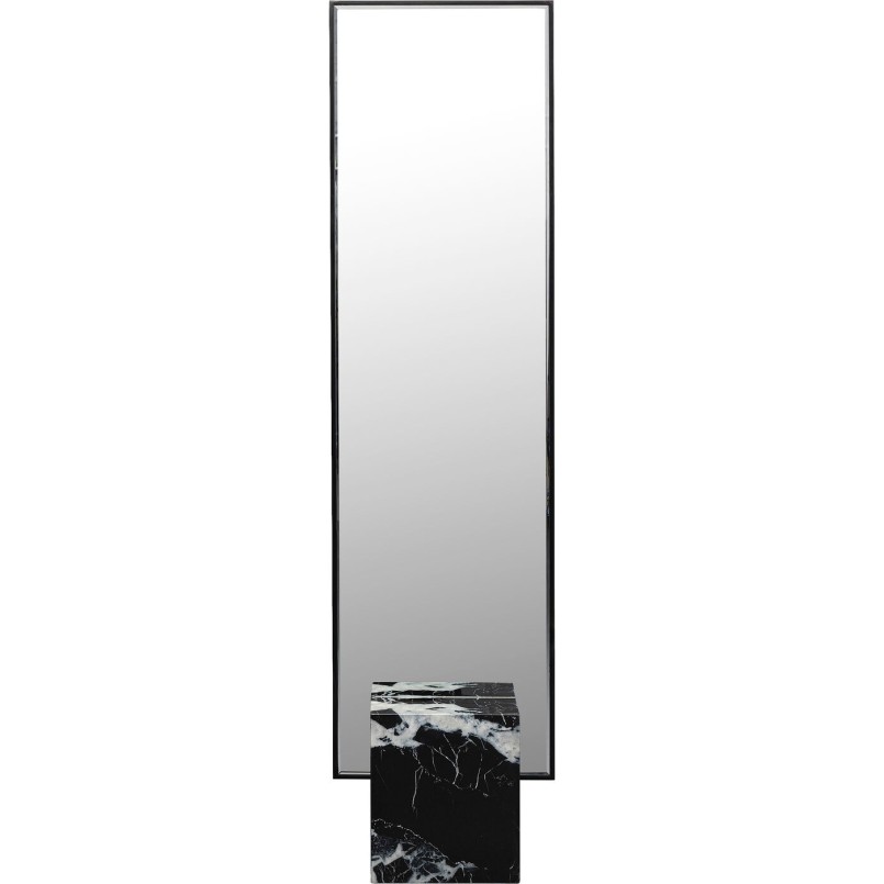 Miroir sur pied Hulda noir 46x180cm