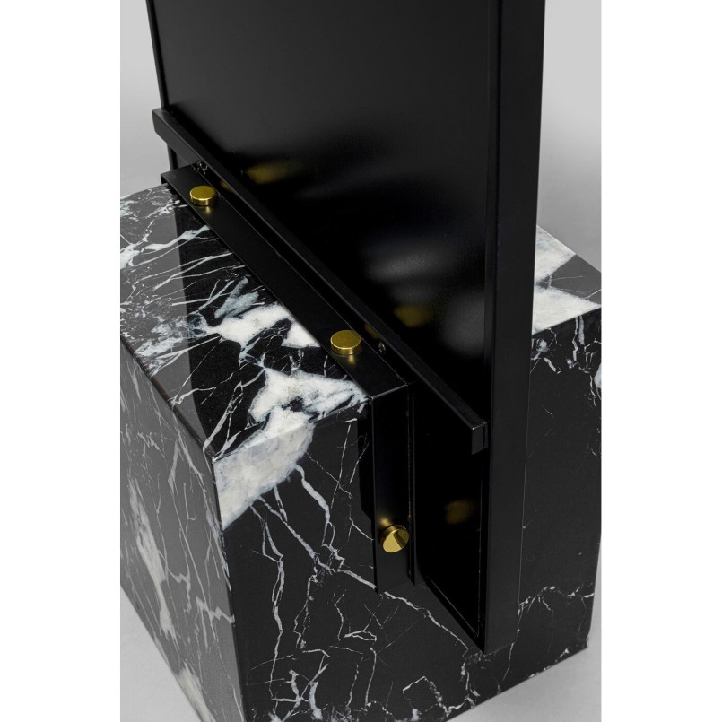 Miroir sur pied Hulda noir 46x180cm