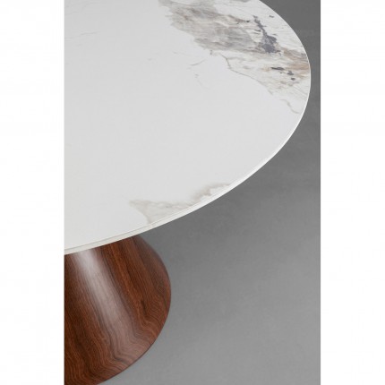 Table Cono 120cm céramique noyer Kare Design
