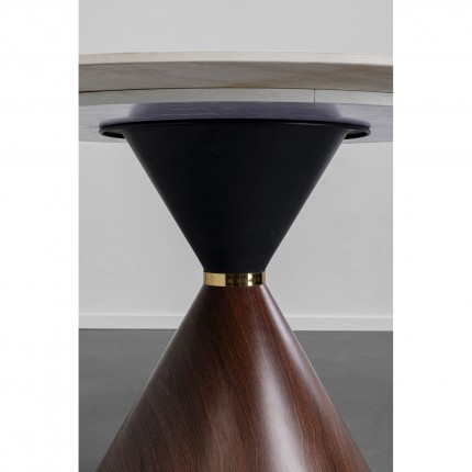 Eettafel Cono Ø120cm keramiek walnoot Kare Design