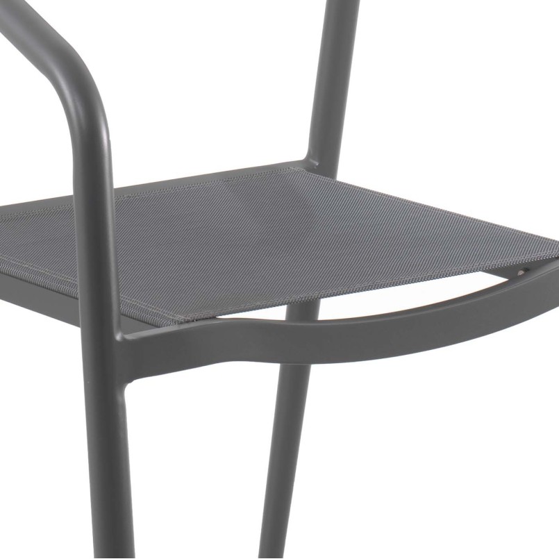 Tuinstoel met antracietgrijze armleuningen - Geneva - Kare Design