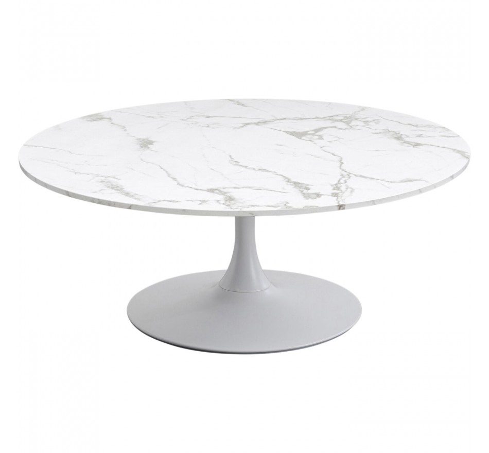 Salontafel Schickeria marmerprint wit Ø110cm Kare Design
