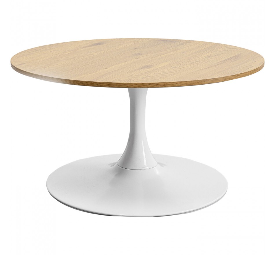 Salontafel Schickeria eik en wit Ø80cm Kare Design