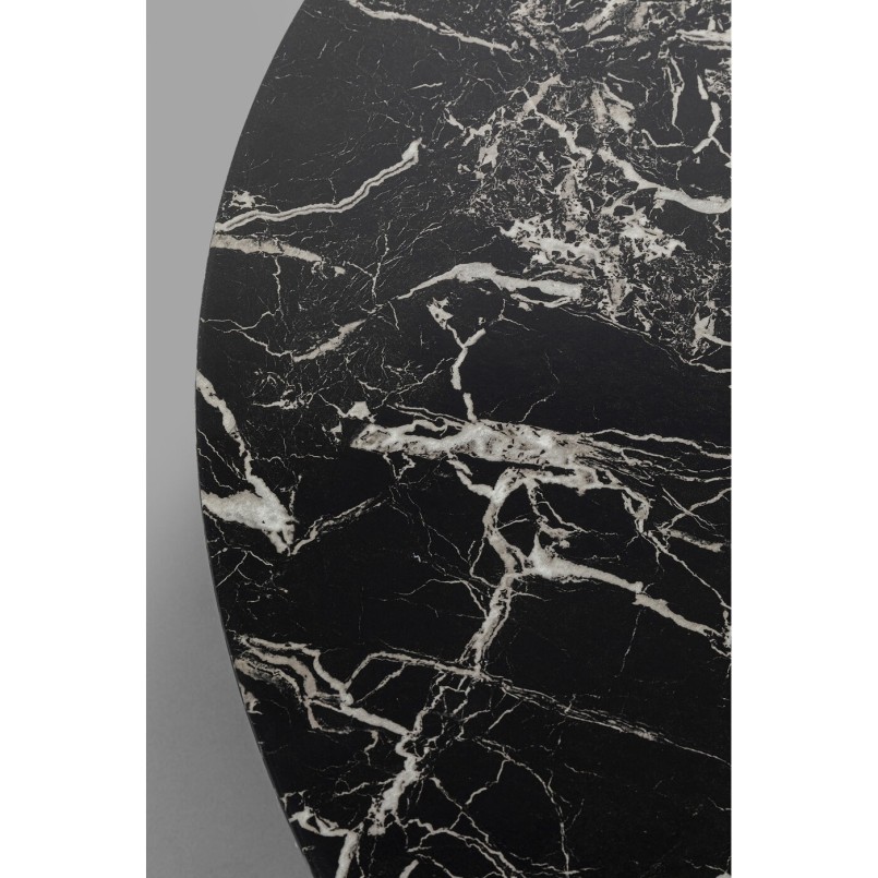 Table basse Schickeria Marbre noir Ø80cm