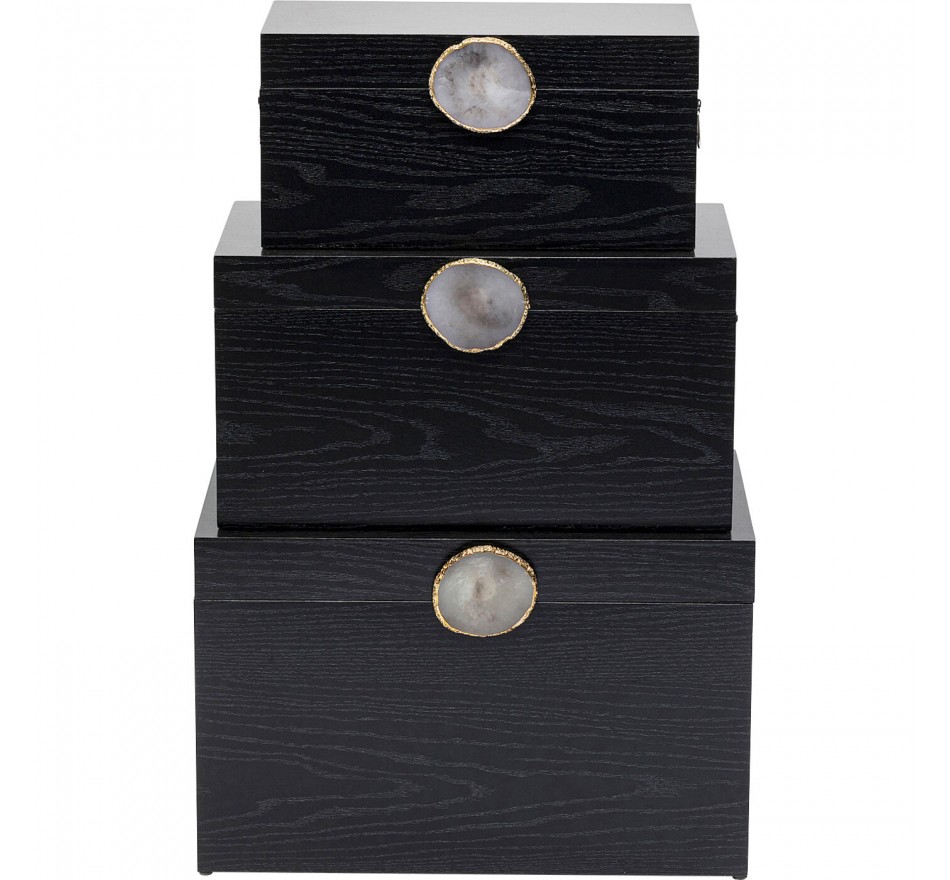 Opberger Nifty zwart (3/Set) Kare Design