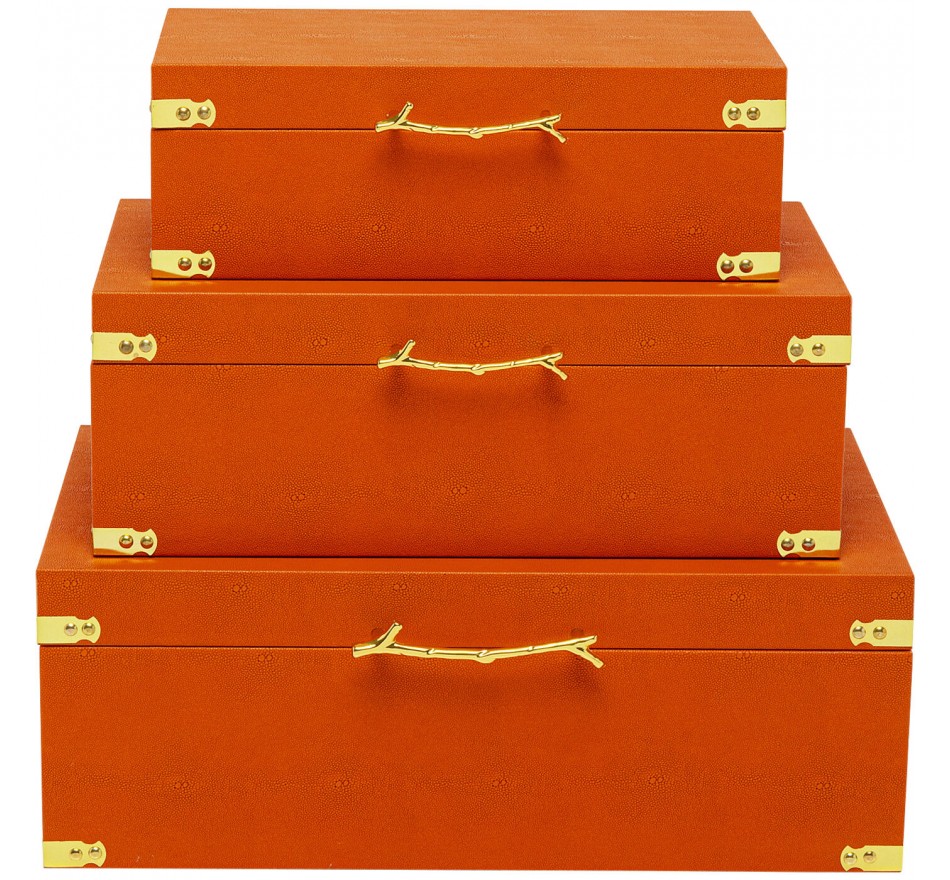 Opberger Noah oranje (3/Set) Kare Design