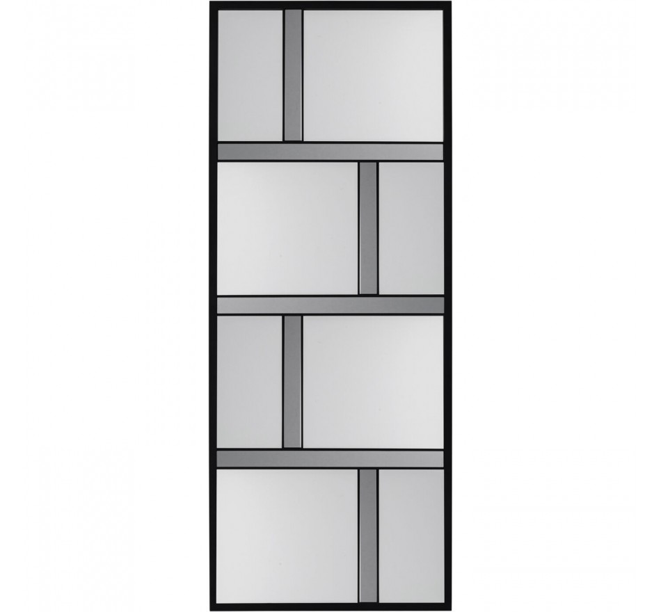 Wall Mirror Brick black 182x71cm Kare Design