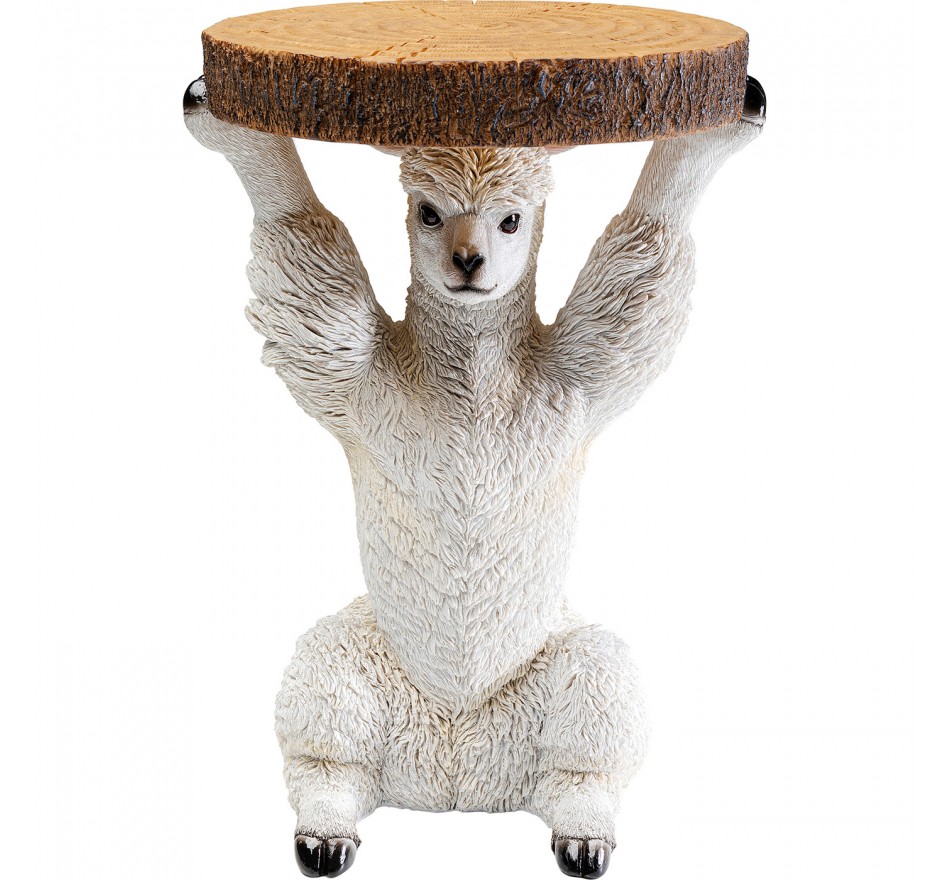 Bijzettafel Animal wit alpaca Kare Design
