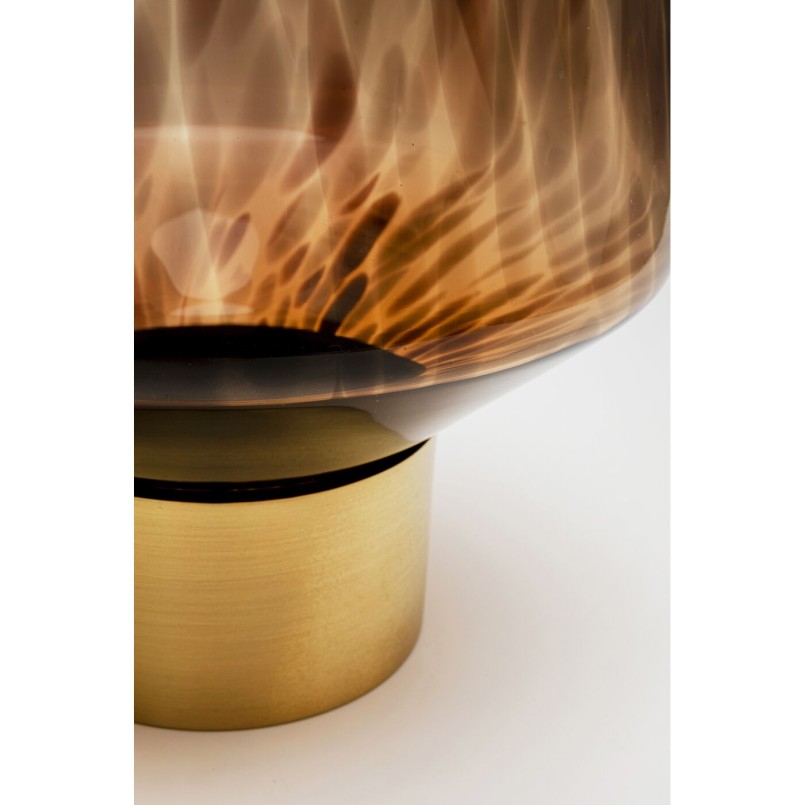 Bruine glazen vaas - Karamel - Kare Design