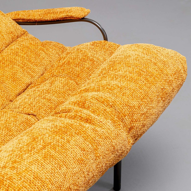 Fauteuil et repose-pieds jaune à balancement - Vienna - Kare Design