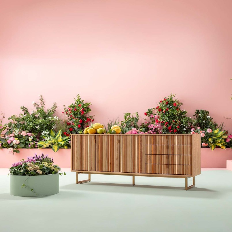 Essenhouten buffetkast - Concertina - Kare Design