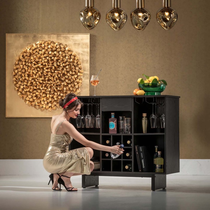 Zwart-gouden bar - Prezioso - Kare Design