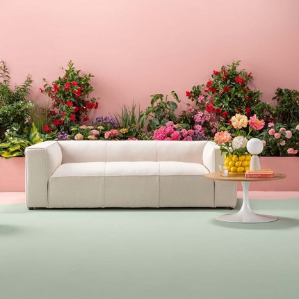 Salontafel Schickeria eik en wit Ø80cm Kare Design