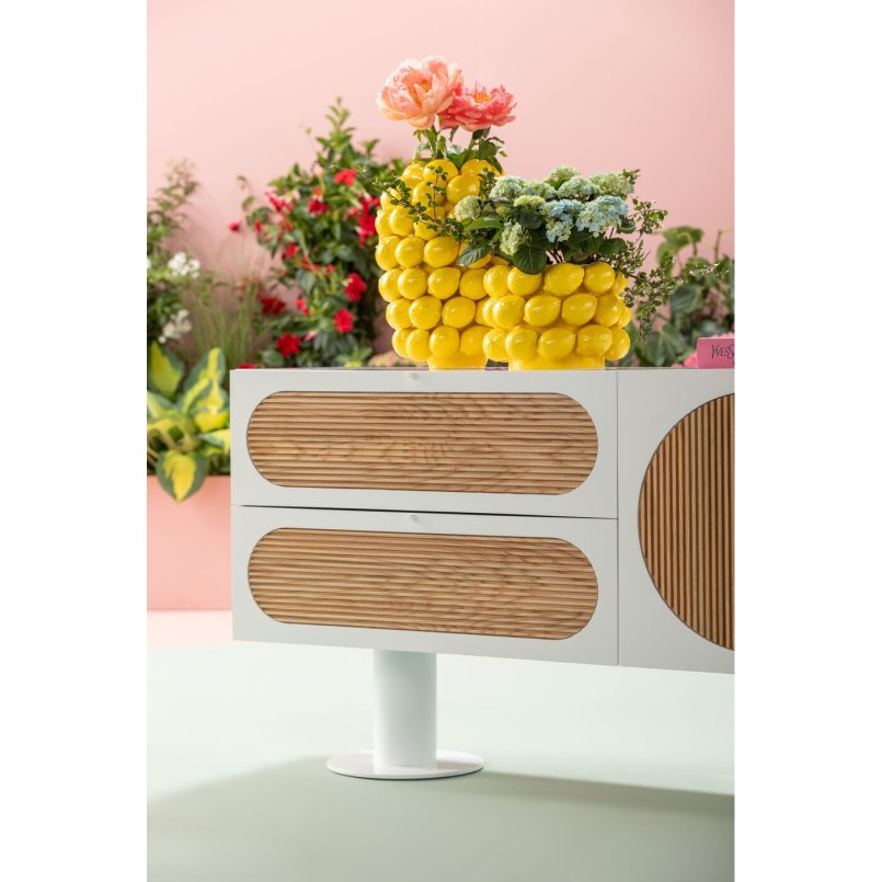 19cm porseleinen citroenvaas - Citroensap - Kare Design