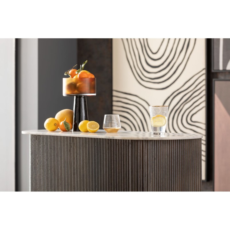 Tableau tracés noirs sur fond beige - Artistic Bow - Kare Design