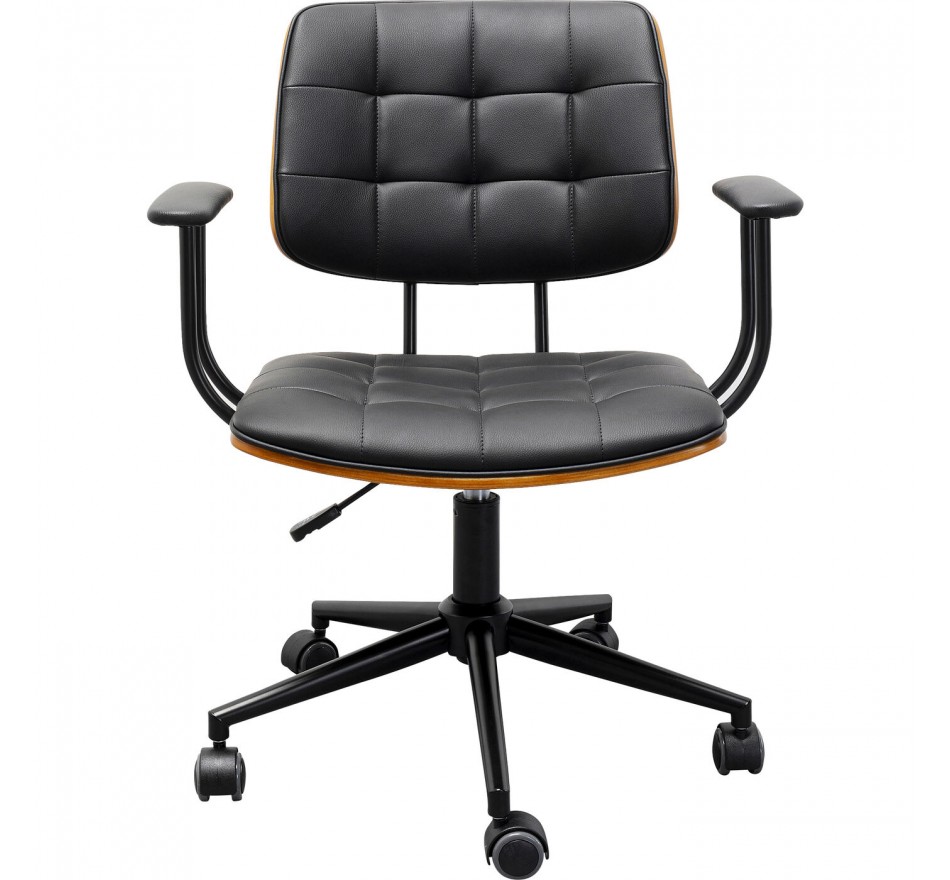 Draaibare Bureaustoel Nelly zwart Kare Design