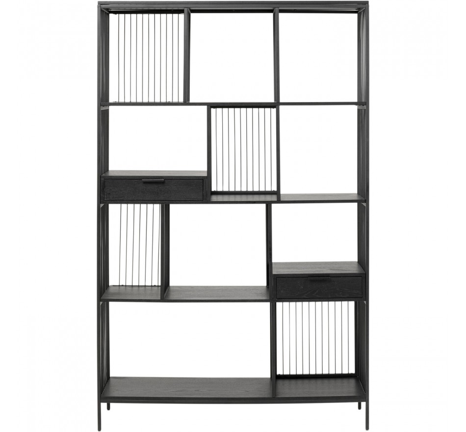 Bookshelf Bologna zwart 200x125cm Kare Design