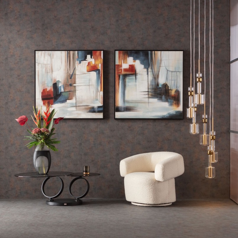 Salontafel van zwart structuurglas - Beverly Bubble - Kare Design
