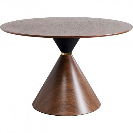 Table Cono 120cm noyer Kare Design