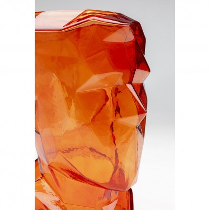 Vaas Prisma gezicht oranje 30cm Kare Design