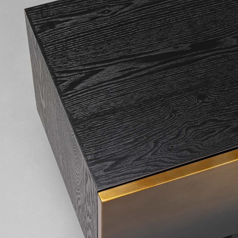 Tv-meubel in goud en zwart - Prezioso - Kare Design