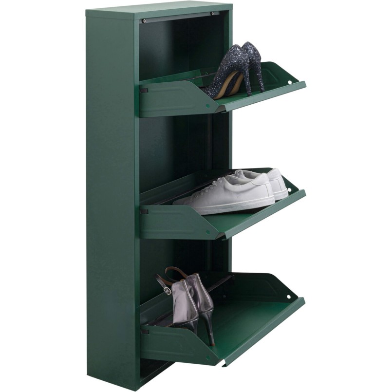 Casier à chaussures vert 3 tiroirs - Caruso - Kare Design