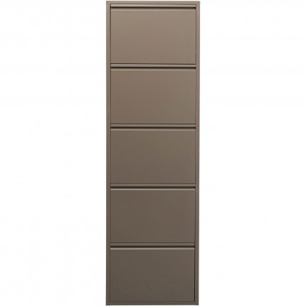 Schoenenkast Caruso taupe 5 laden Kare Design