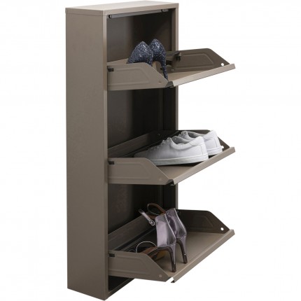 Schoenenkast Caruso taupe 3 laden Kare Design