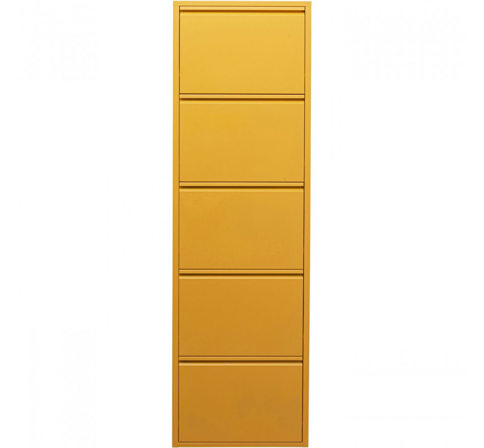 Schoenenkast Caruso geel 5 laden Kare Design