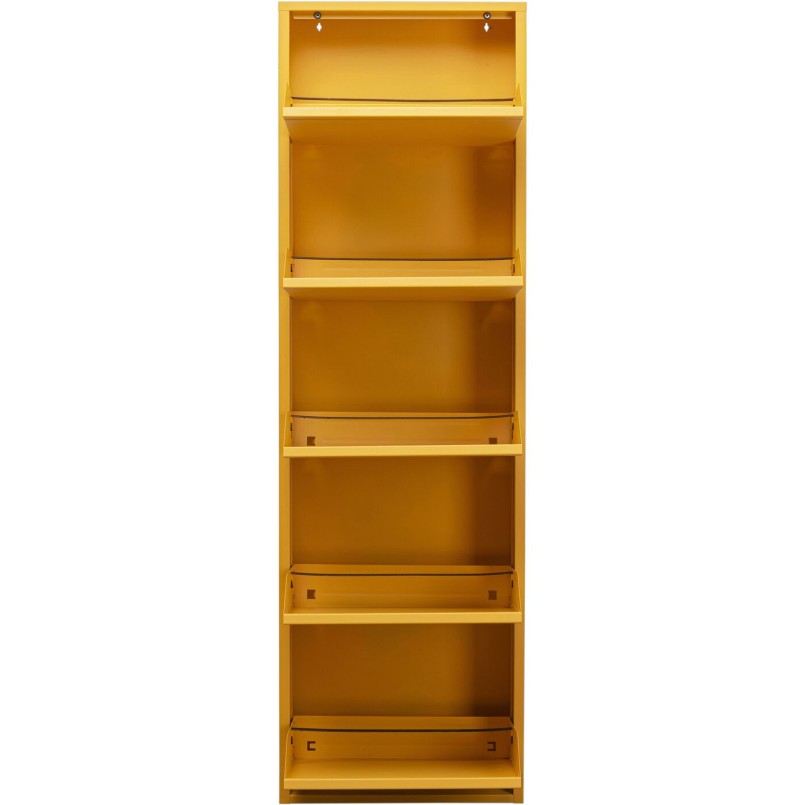 Casier à chaussures jaune 5 tiroirs - Caruso - Kare Design