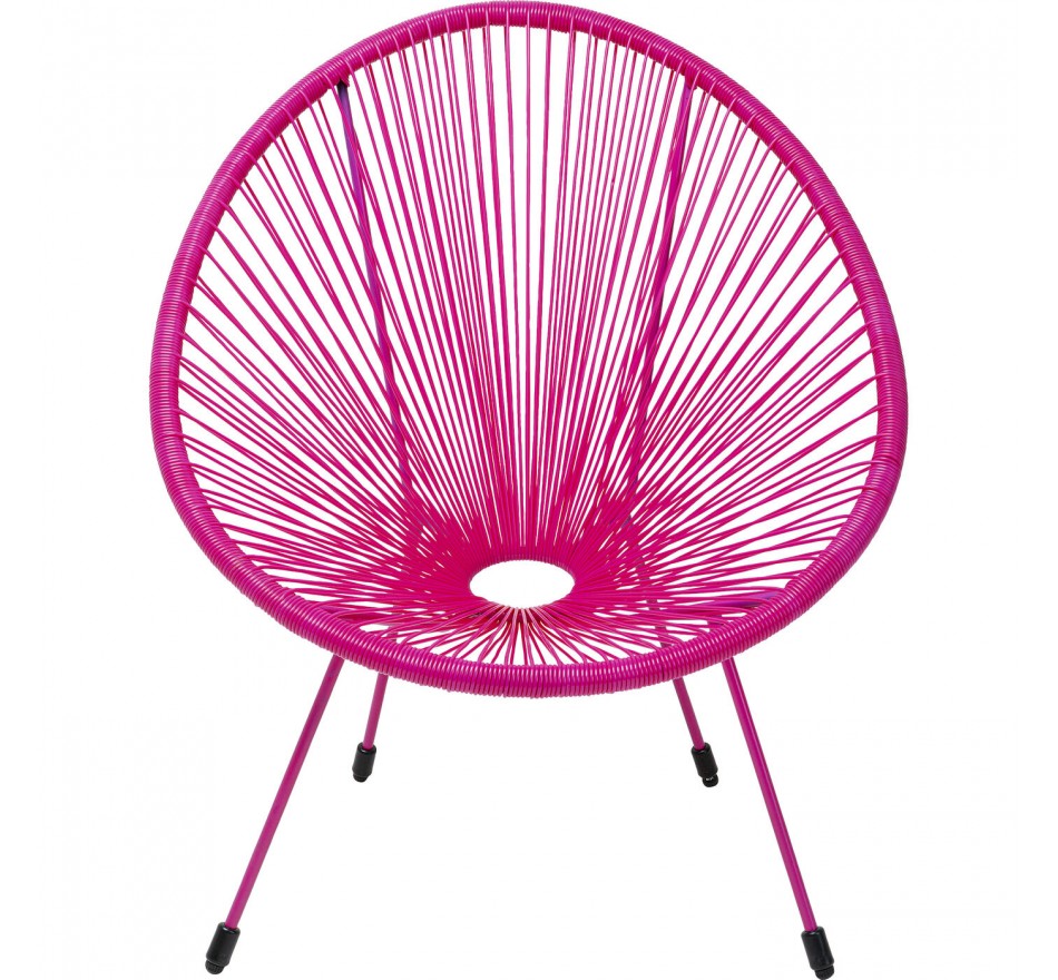 Outdoor Armchair Acapulco Mono pink Kare Design