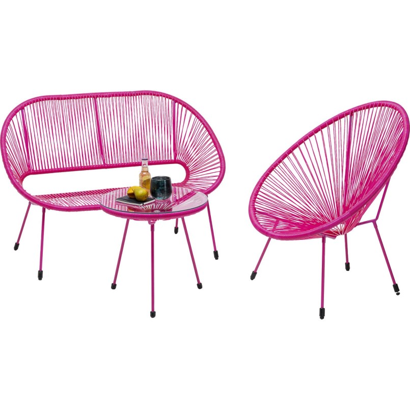 Fauteuil de jardin rose - Acapulco Mono - Kare Design