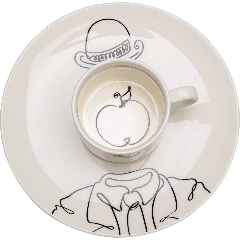 Tasses à café homme noir et blanc - Favola - Kare Design