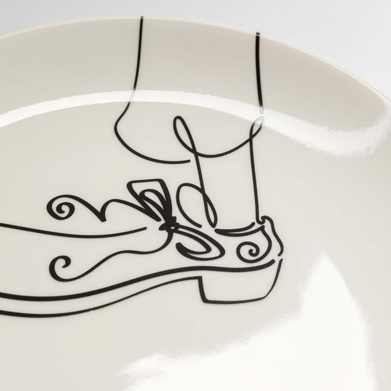 Tasses à café chaussure et banane en noir et blanc - Favola - Kare Design