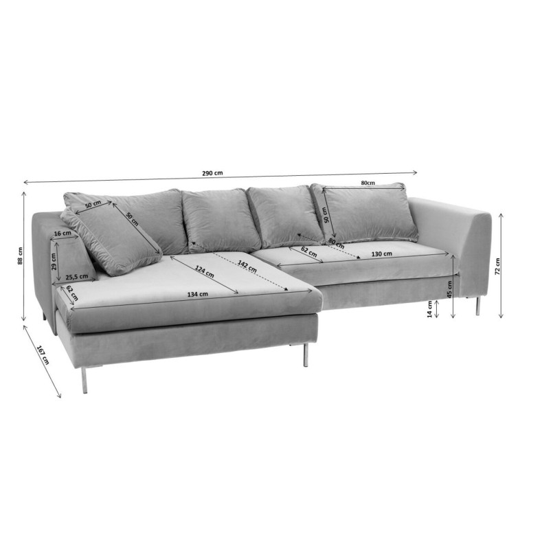 Beige contemporary corner sofa - Gianna - Kare Design